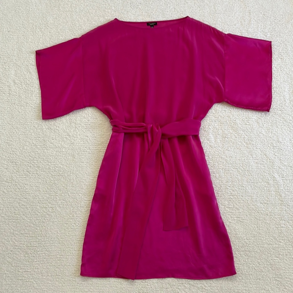 TALBOTS KIMONO SLEEVES 100% SILK POPOVER DRESS - Picture 16 of 16